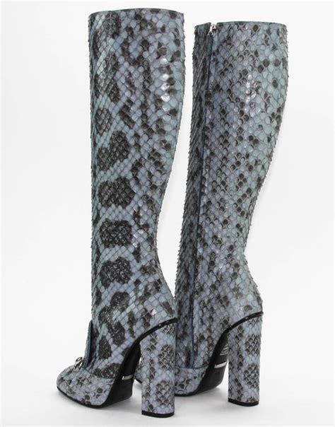 gucci python boots|gucci print thigh high boots.